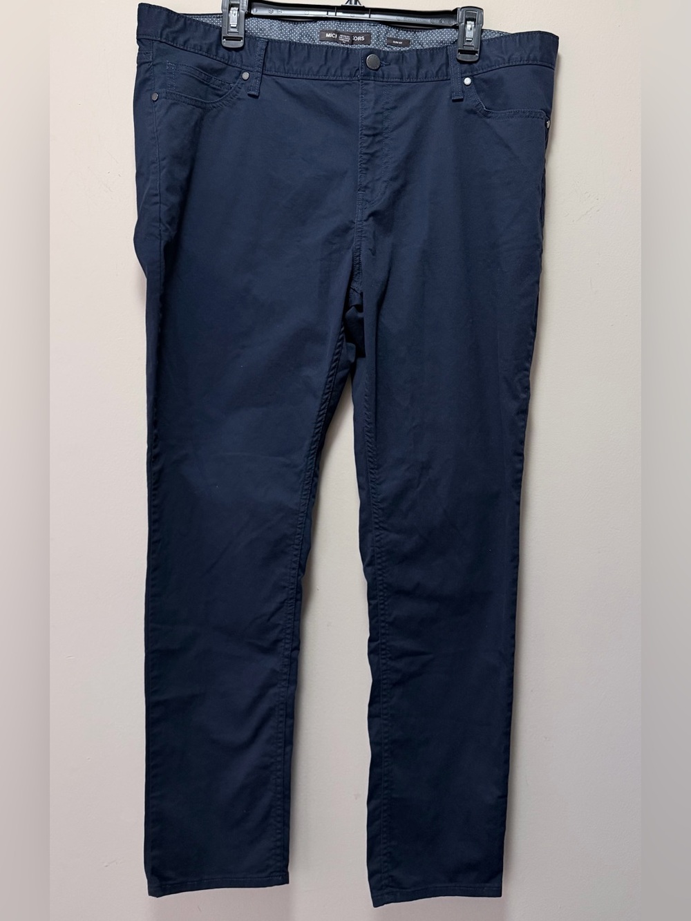 Michael Kors Dark Navy Slim Straight Pants